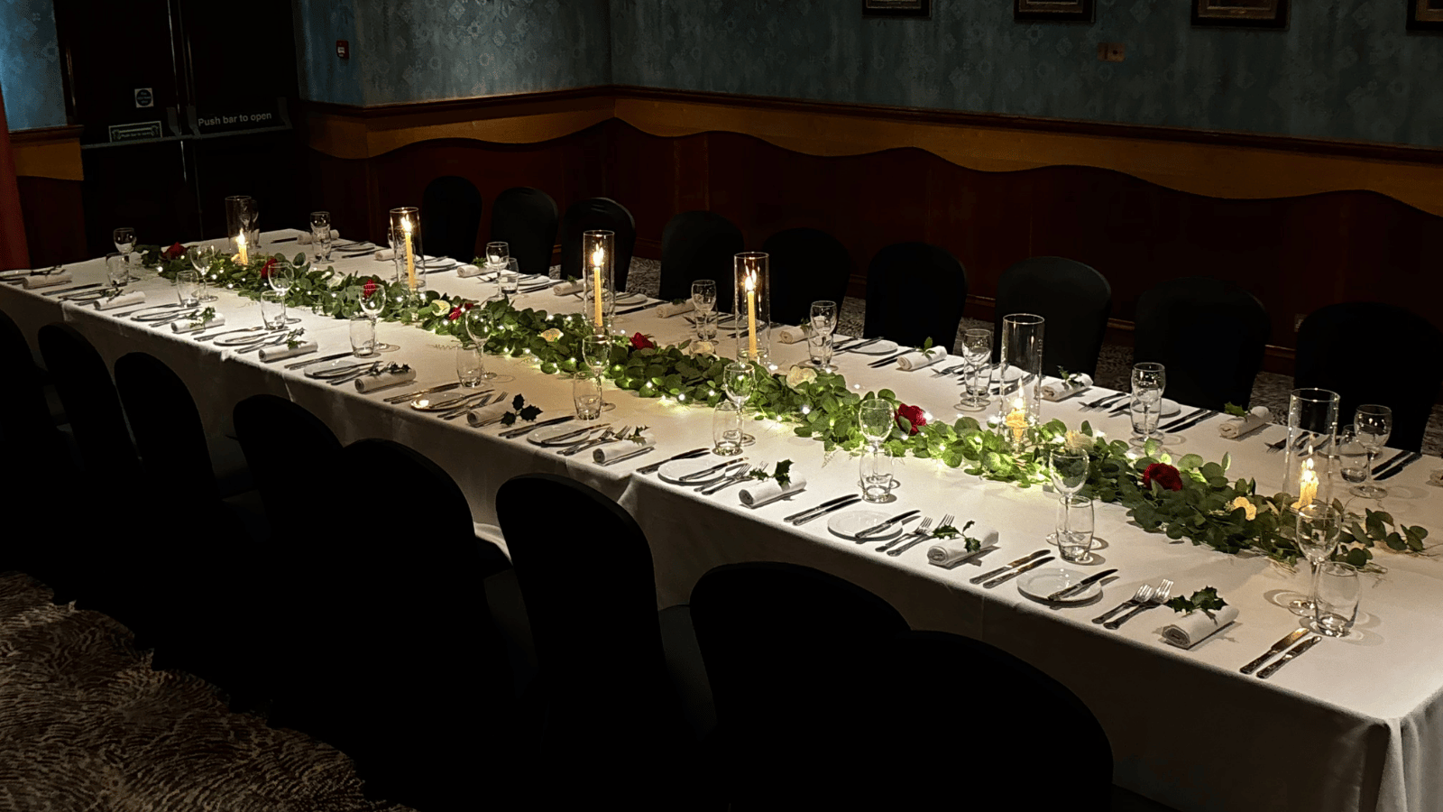 Festive Private Dining Setup