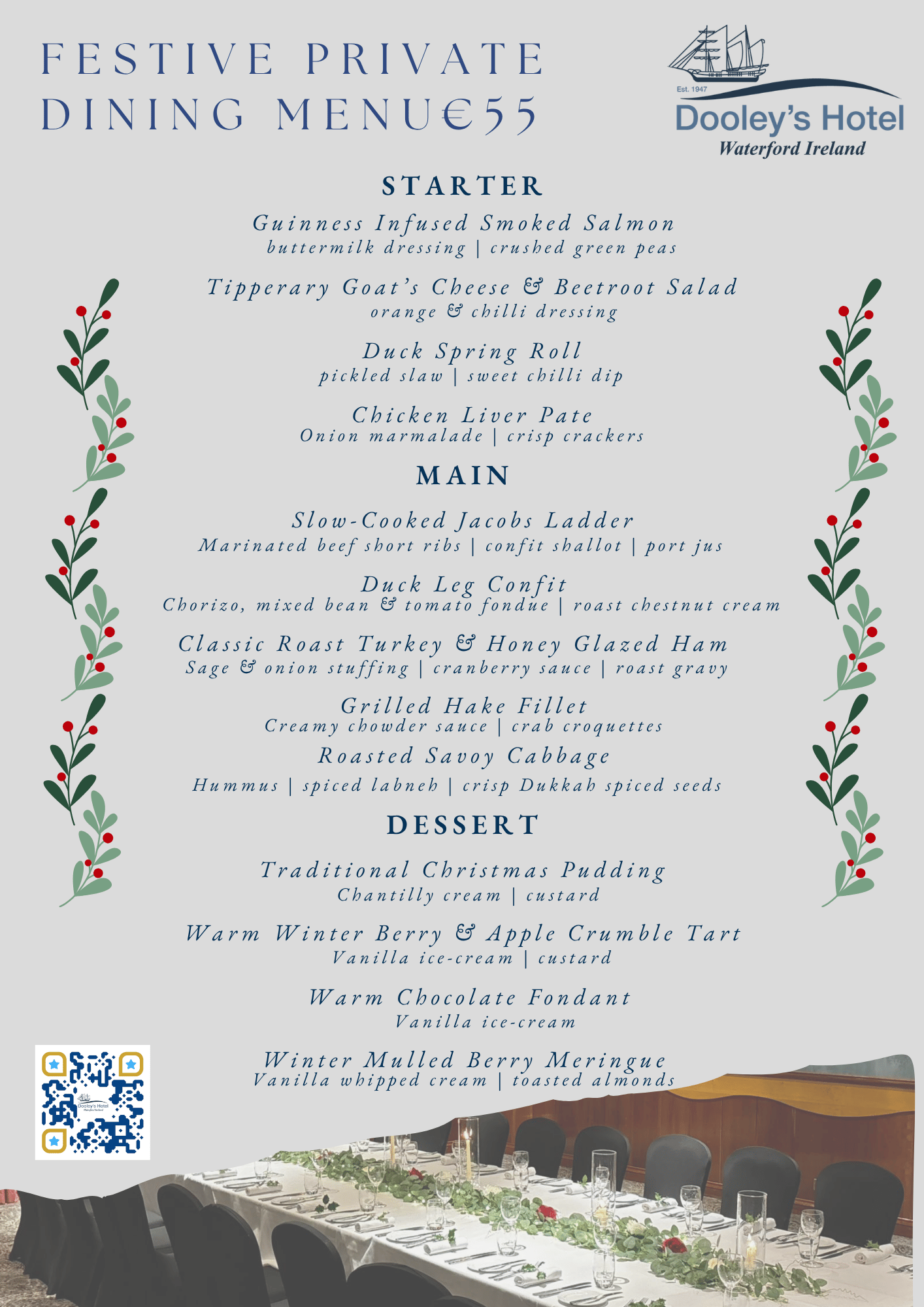 festive private dining menu 2026 1